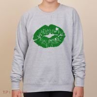 Shamrock Lip St Patricks Day Women's Sweatshirt thumb 0
