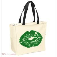 Shamrock Lip St Patricks Day Tote Bag thumb 2