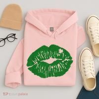 Shamrock Lip St Patricks Day Hoodie thumb 4