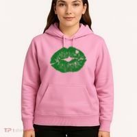 Shamrock Lip St Patricks Day Hoodie thumb 5