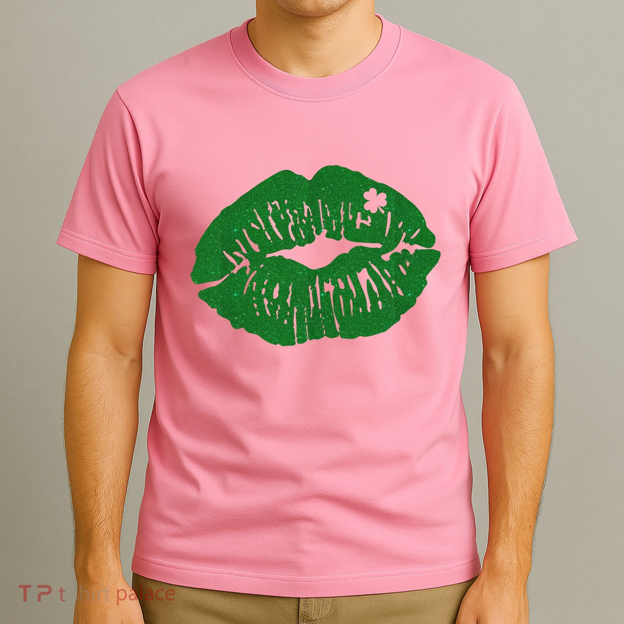 Shamrock Lip St Patricks Day T-Shirt