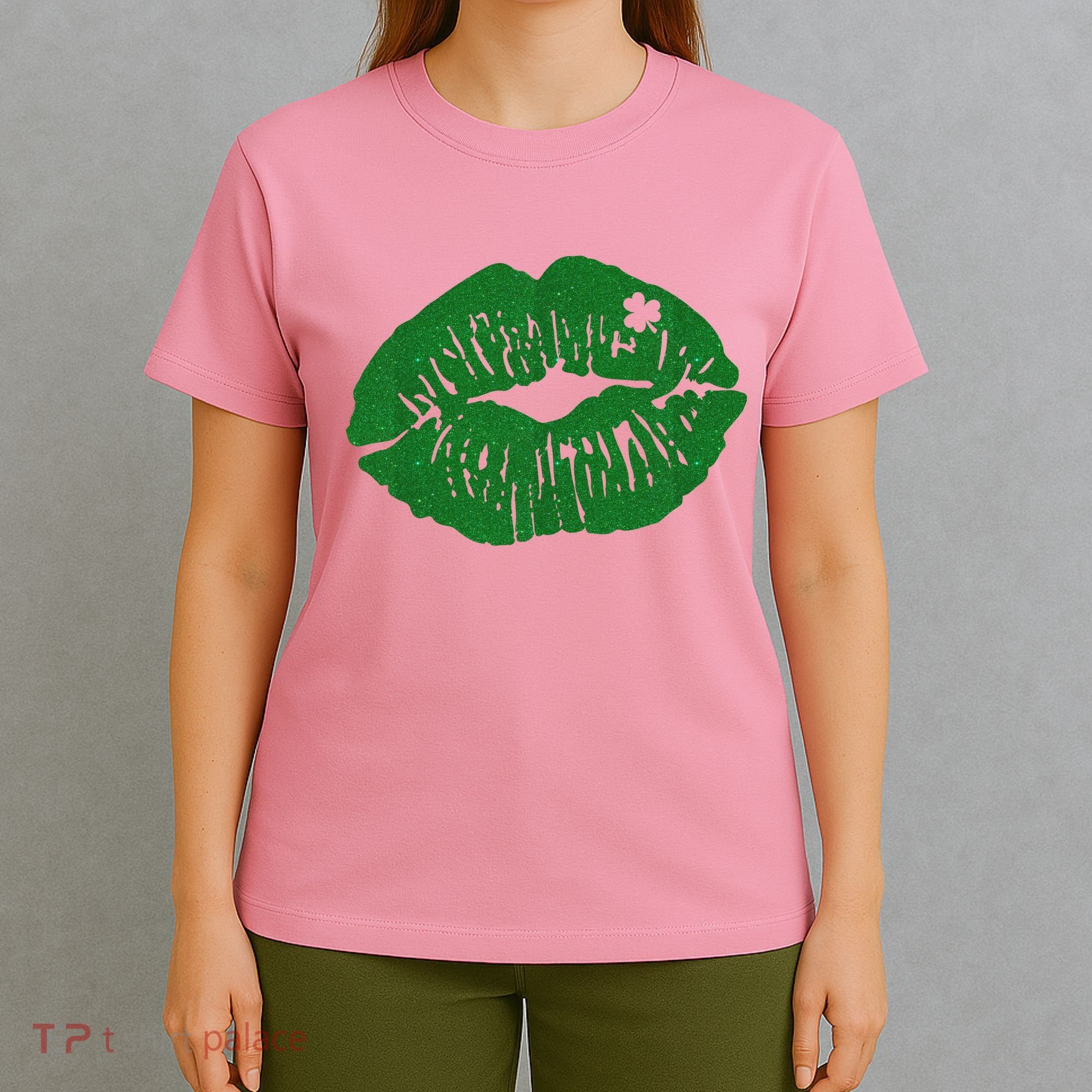 Shamrock Lip St Patricks Day T-Shirt