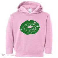 Shamrock Lip St Patricks Day Toddler Hoodie thumb 0