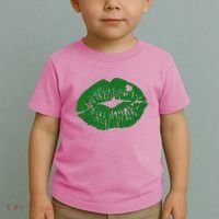 Shamrock Lip St Patricks Day Toddler T-Shirt thumb 2