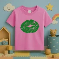 Shamrock Lip St Patricks Day Toddler T-Shirt thumb 3