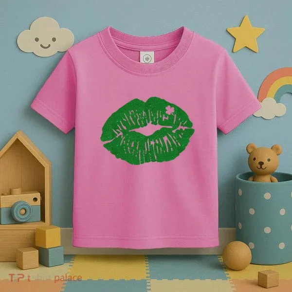 Shamrock Lip St Patricks Day Toddler T-Shirt