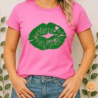 Shamrock Lip St Patricks Day Women's T-Shirt thumb 2