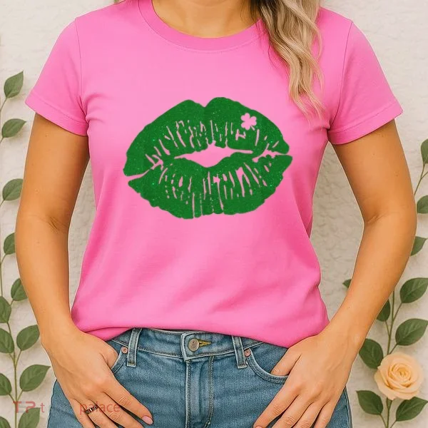 Shamrock Lip St Patricks Day Women's T-Shirt