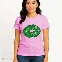 Shamrock Lip St Patricks Day Women's T-Shirt thumb 4
