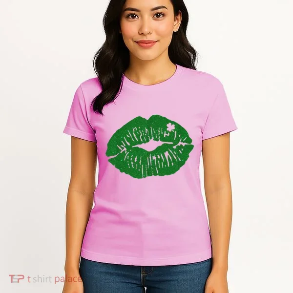 Shamrock Lip St Patricks Day Women's T-Shirt