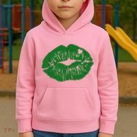 Shamrock Lip St Patricks Day Kids Hoodie thumb 2