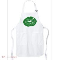 Shamrock Lip St Patricks Day Apron thumb 0
