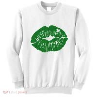Shamrock Lip St Patricks Day Sweatshirt thumb 0