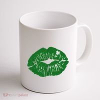 Shamrock Lip St Patricks Day Coffee Mug thumb 1