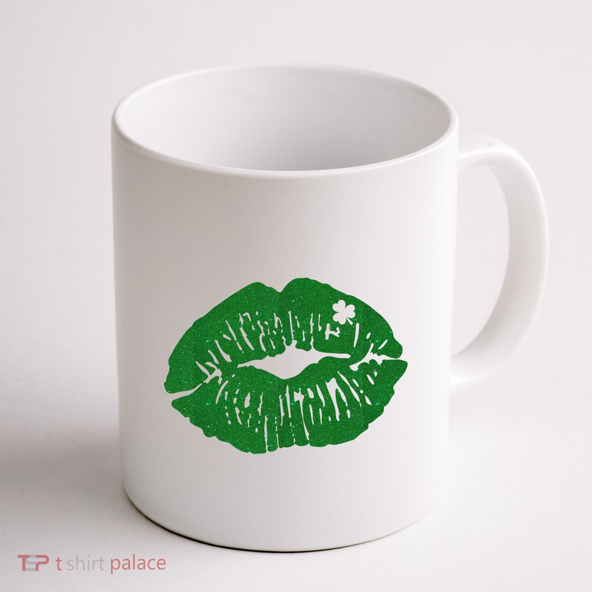 Shamrock Lip St Patricks Day Coffee Mug