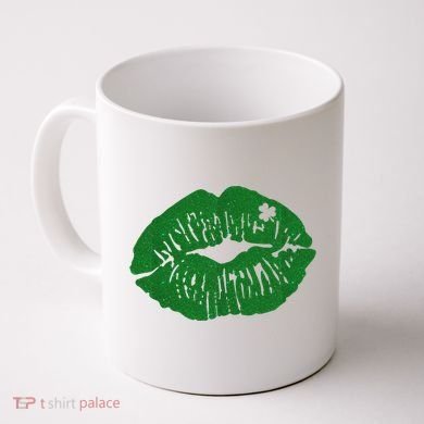 Shamrock Lip St Patricks Day Coffee Mug