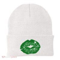 Shamrock Lip St Patricks Day Beanie thumb 0