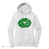 Shamrock Lip St Patricks Day Women's Hoodie thumb 0