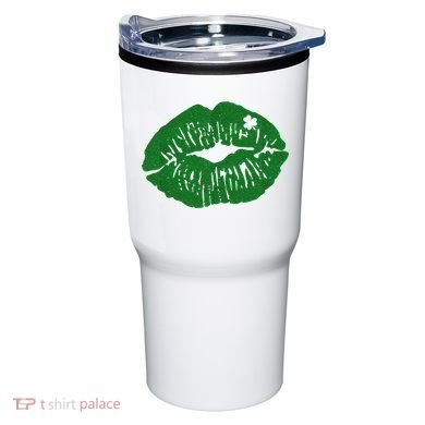 Shamrock Lip St Patricks Day Tumbler