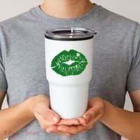 Shamrock Lip St Patricks Day Tumbler thumb 2