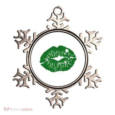 Shamrock Lip St Patricks Day Ornament