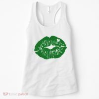 Shamrock Lip St Patricks Day Women's Tank Top thumb 0
