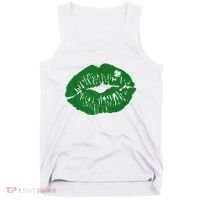 Shamrock Lip St Patricks Day Tank Top thumb 0