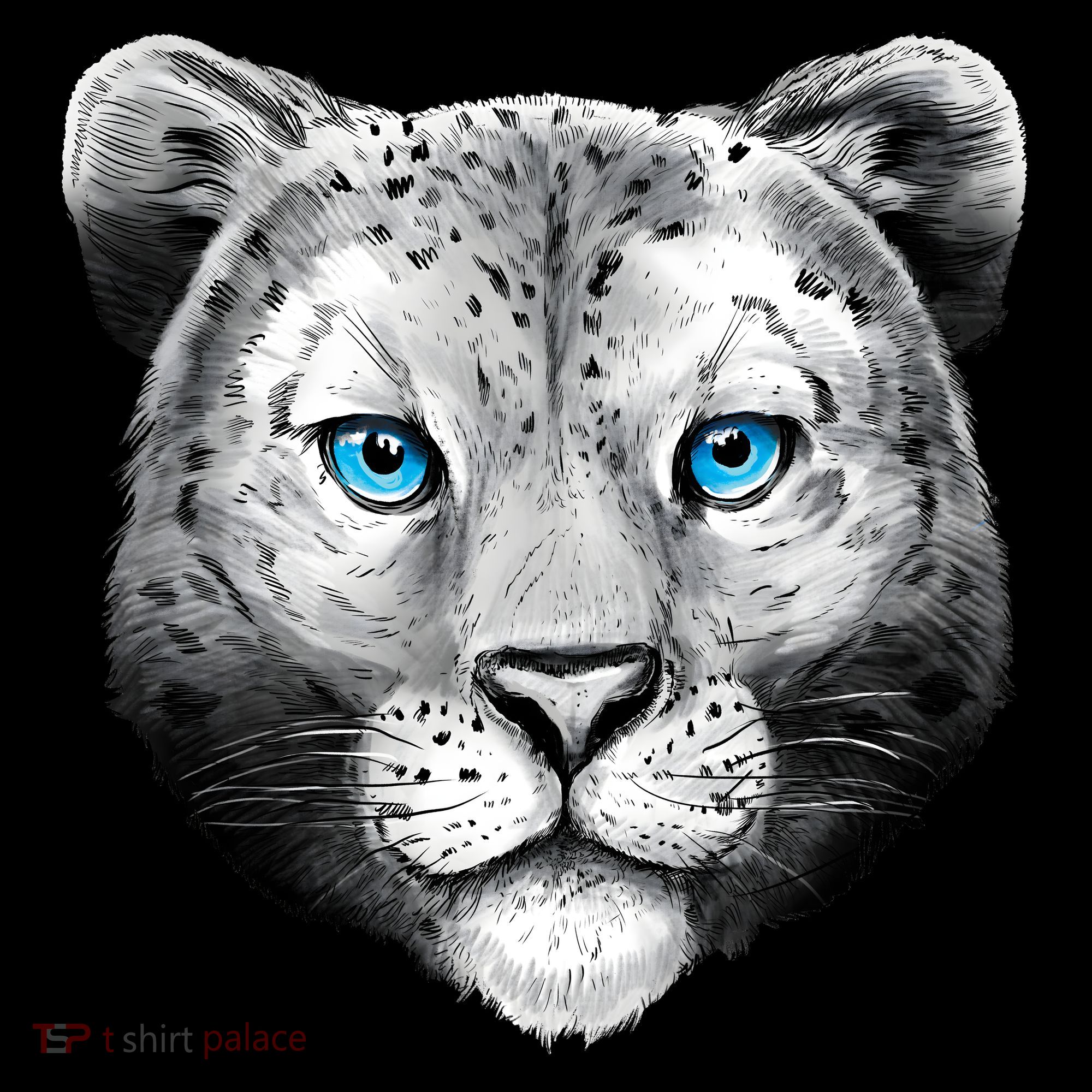 Snow Leopard USA-Made Doggie Bandana