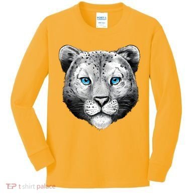 Snow Leopard Kids Long Sleeve Shirt