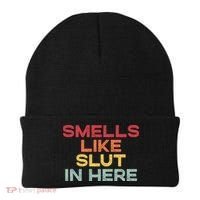 Smells Like Slut In Here Funny Beanie thumb 0