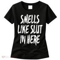 Smells Like Slut In Here Swinger Adult Humor Gift Women's T-Shirt thumb 0