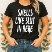 Smells Like Slut In Here Swinger Adult Humor Gift Women's T-Shirt thumb 2