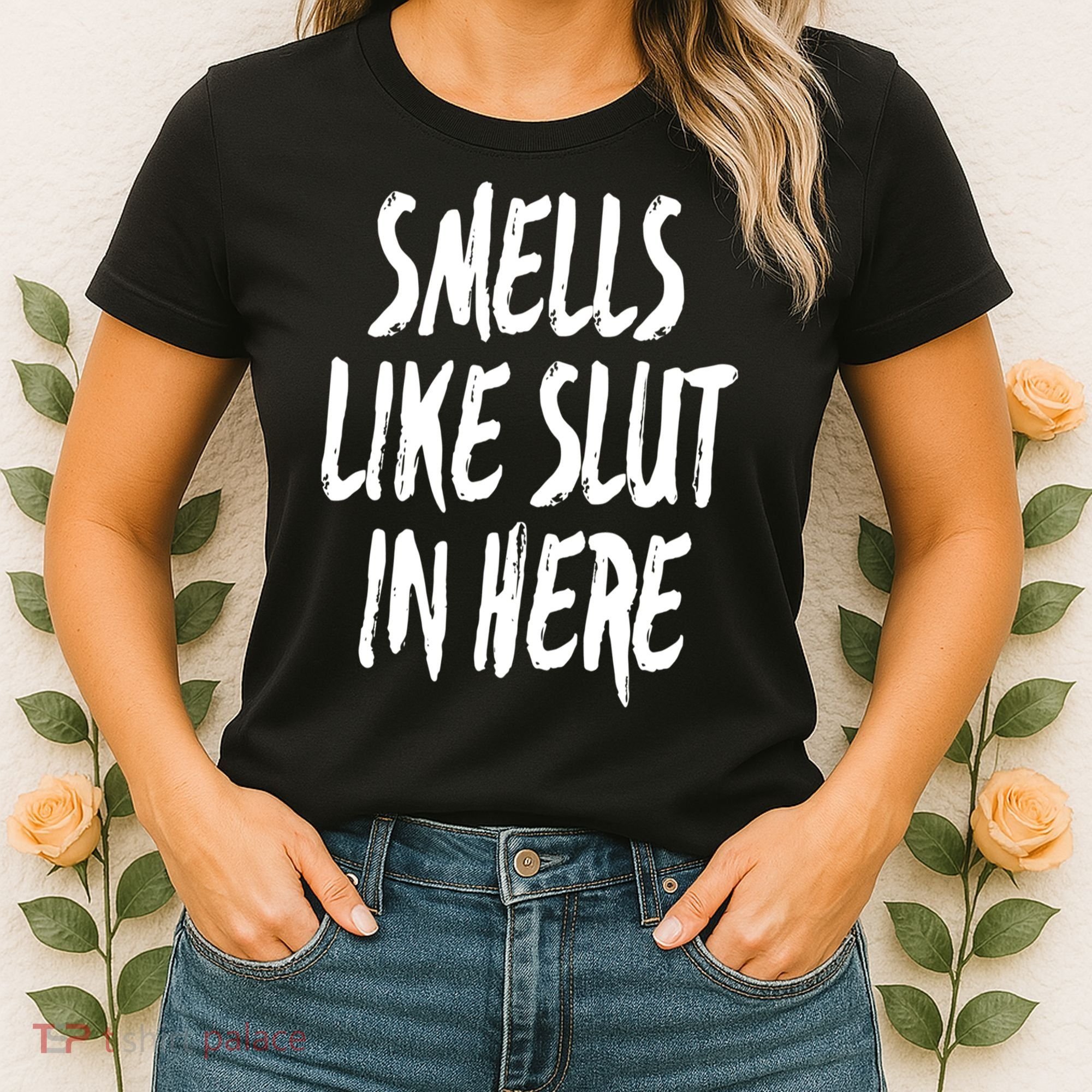 Smells Like Slut In Here Swinger Adult Humor Gift Women's T-Shirt