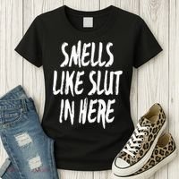 Smells Like Slut In Here Swinger Adult Humor Gift Women's T-Shirt thumb 3