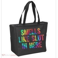 Smells Like Slut In Here Tie Dye Offensive Funny Adult Humor Tote Bag thumb 2