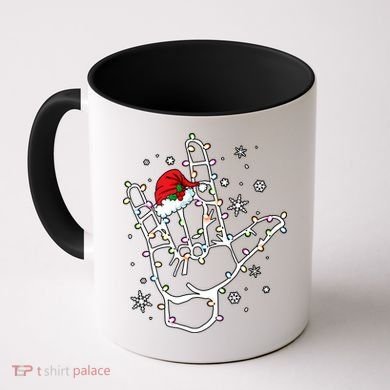 Sign Language Santa Hat Asl Lights Christmas Coffee Mug