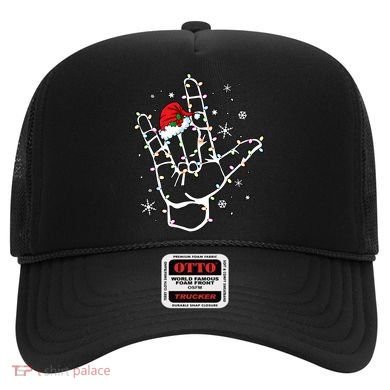 Sign Language Santa Hat Asl Lights Christmas Hat