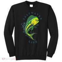 Saltwater Life Saltwater Mahi Mahi Jumping Fishing Sweatshirt thumb 0