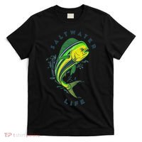 Saltwater Life Saltwater Mahi Mahi Jumping Fishing T-Shirt thumb 0