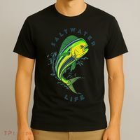 Saltwater Life Saltwater Mahi Mahi Jumping Fishing T-Shirt thumb 3