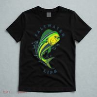 Saltwater Life Saltwater Mahi Mahi Jumping Fishing T-Shirt thumb 5