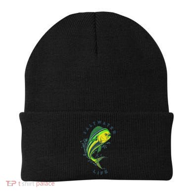 Saltwater Life Saltwater Mahi Mahi Jumping Fishing Beanie