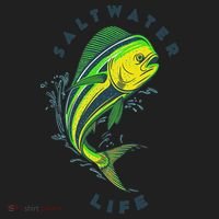Saltwater Life Saltwater Mahi Mahi Jumping Fishing Hat thumb 2
