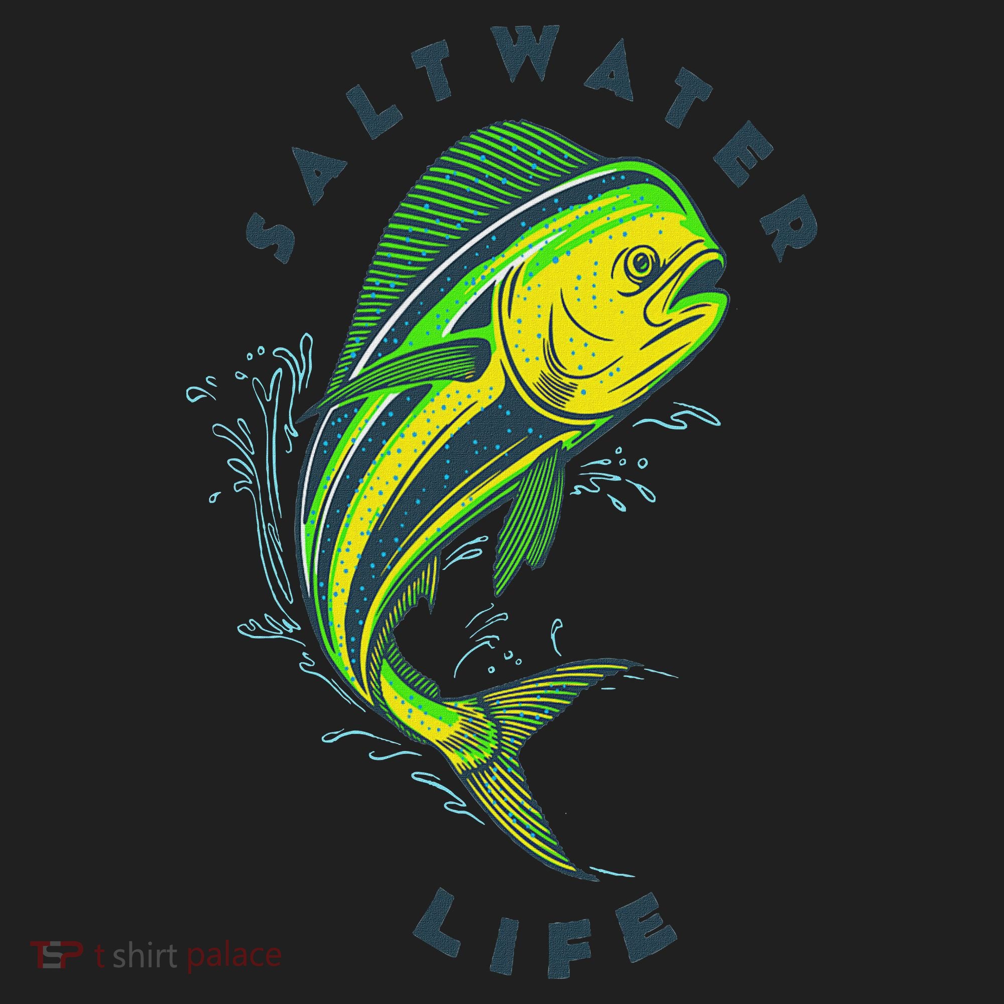Saltwater Life Saltwater Mahi Mahi Jumping Fishing Hat