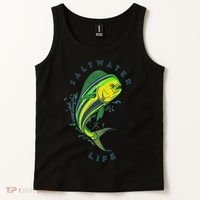 Saltwater Life Saltwater Mahi Mahi Jumping Fishing Tank Top thumb 2