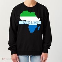 Sierra Leone Sierra Leonean Pride Flag Map Africa Print Women's Sweatshirt thumb 0