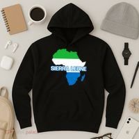 Sierra Leone Sierra Leonean Pride Flag Map Africa Print Hoodie thumb 3