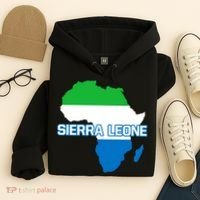 Sierra Leone Sierra Leonean Pride Flag Map Africa Print Hoodie thumb 4