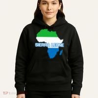 Sierra Leone Sierra Leonean Pride Flag Map Africa Print Hoodie thumb 5