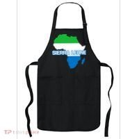Sierra Leone Sierra Leonean Pride Flag Map Africa Print Apron thumb 0